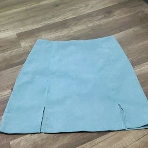 Light Blue Corduroy Skirt